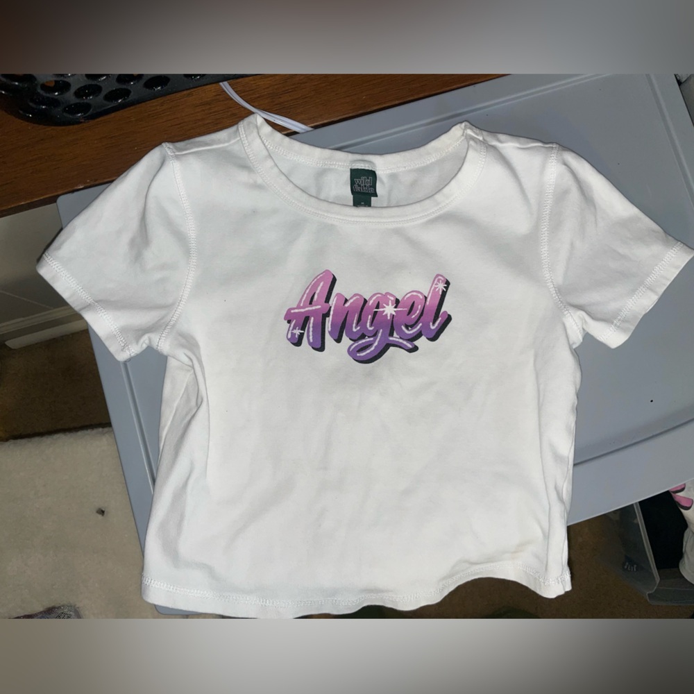 "Angel" White Crop Top from Target